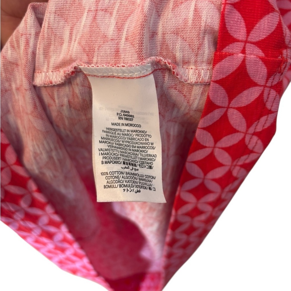 Boden Women’s Pink/ Red Geometric Midi Print Sleeveless Dress Size 8 - Picture 4 of 5